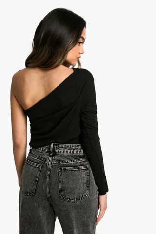 Top asymétrique - Noir