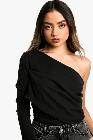 Top asymétrique - Noir