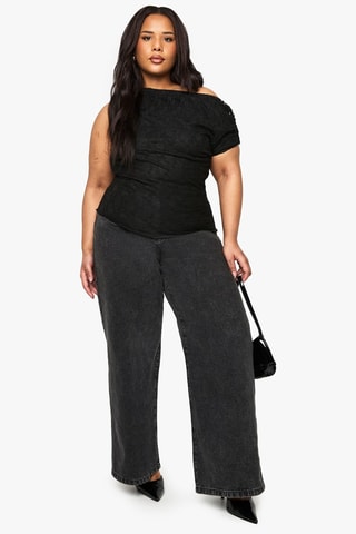 Top en dentelle - Noir