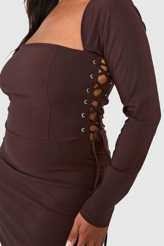 Abito a tubino - Marrone