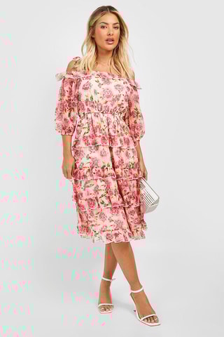 Robe volantée - Rose