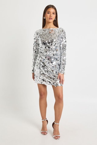 Robe droite - Argenté