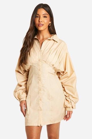 Robe chemise - Beige