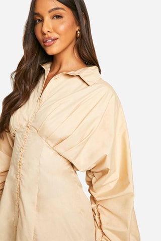 Robe chemise - Beige