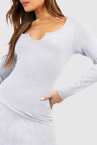 Robe fourreau - Gris clair chiné