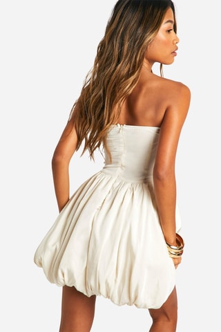 Robe bustier taille basse - Beige