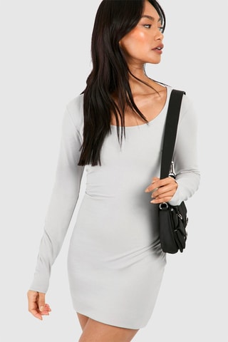 Robe fourreau - Gris clair