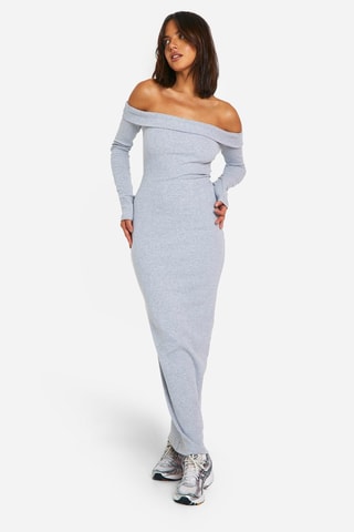 Robe fourreau - Gris clair chiné