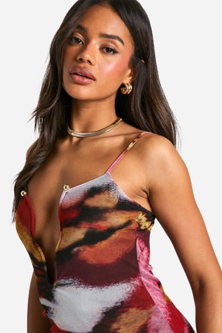 Robe fourreau - Noir et rouge