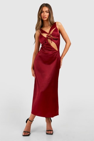 Robe midi - Bordeaux