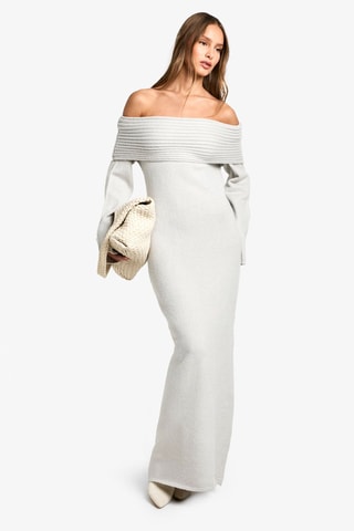 Robe longue - Gris clair