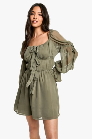 Robe patineuse - Vert olive