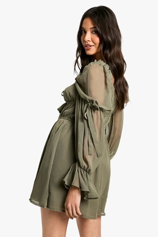 Robe patineuse - Vert olive