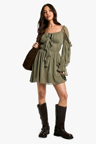 Robe patineuse - Vert olive