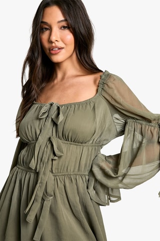 Robe patineuse - Vert olive