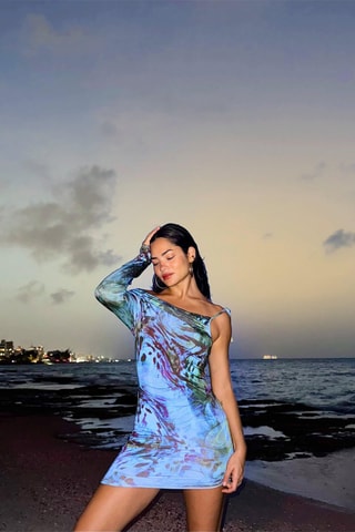 Robe fourreau - Bleu clair