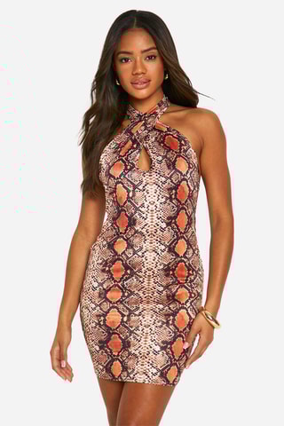 Robe fourreau - Marron