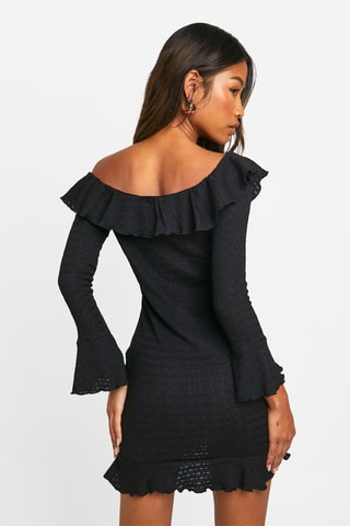 Robe fourreau en dentelle - Noir