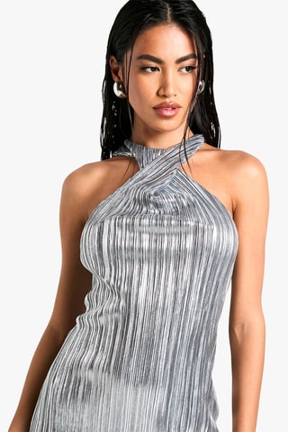 Robe plissée - Argenté