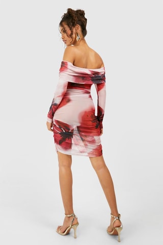 Robe fourreau - Rose poudré et rouge