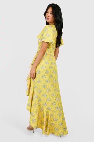 Robe portefeuille - Jaune