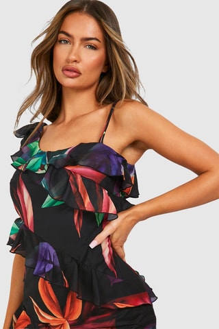 Robe volantée - Noir