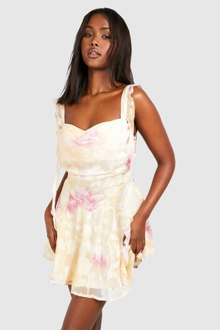 Robe volantée - Jaune