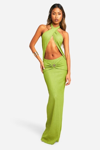 Robe longue - Vert olive