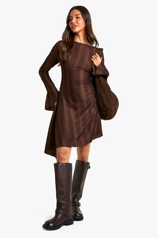 Abito taglio dritto - Marrone