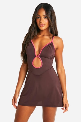 Robe trapèze - Marron