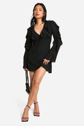 Robe volantée - Noir