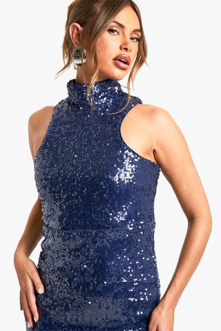 Robe longue - Bleu marine