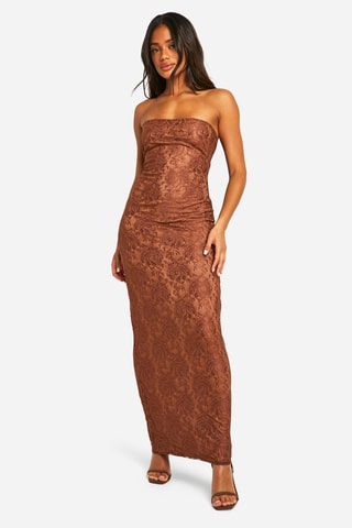 Robe bustier - Marron 