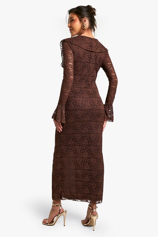 Robe midi - Marron