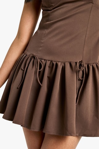 Robe taille basse - Marron