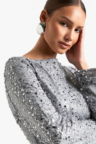 Robe droite - Gris clair