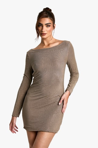 Robe fourreau - Taupe