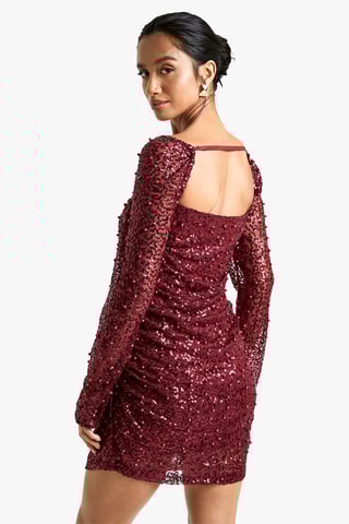 Robe fourreau - Bordeaux