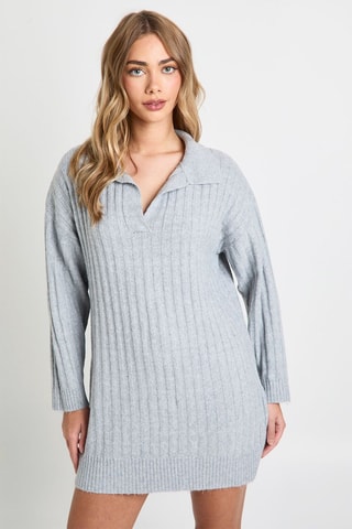 Robe pull - Gris chiné