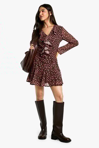 Robe patineuse - Marron