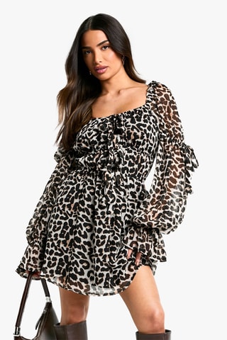 Robe patineuse - Marron clair