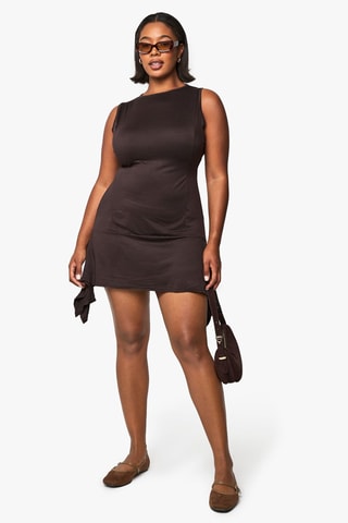 Robe fourreau - Marron