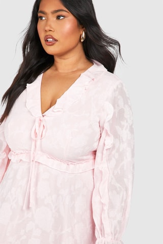 Robe volantée - Rose poudré