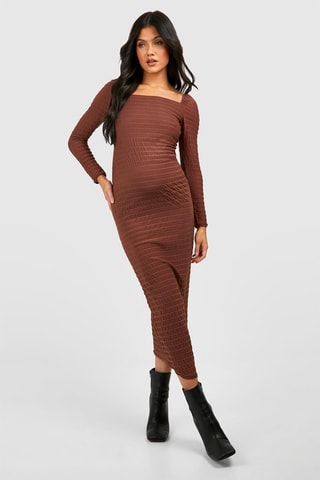 Robe de maternité - Marron foncé