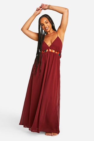 Robe longue de plage - Rouge