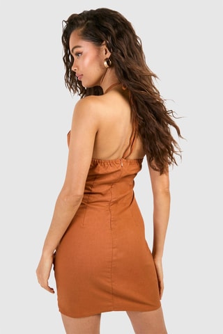 Robe fourreau - Rouge brique