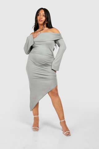 Robe fourreau - Gris clair