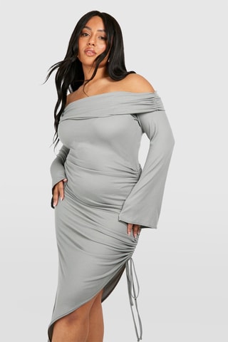 Robe fourreau - Gris clair