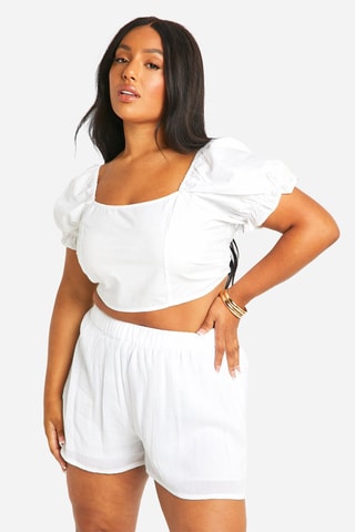 Short taille haute - Ivoire