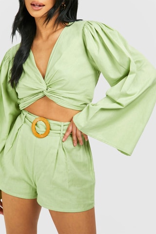 Short taille haute - Vert clair